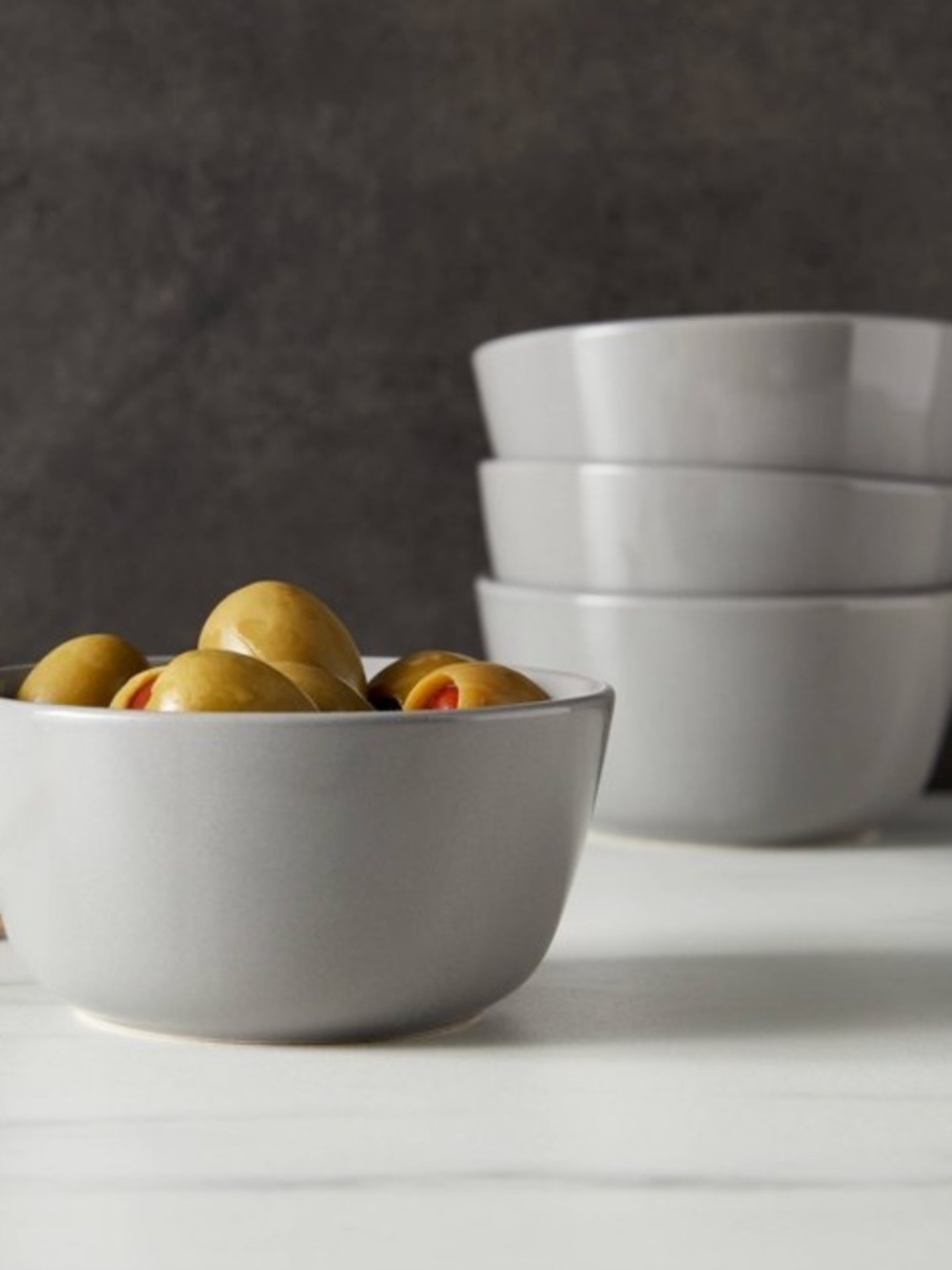 THRESHOLD NWT 4pc stoneware Avesta mini bowls -8oz gray
